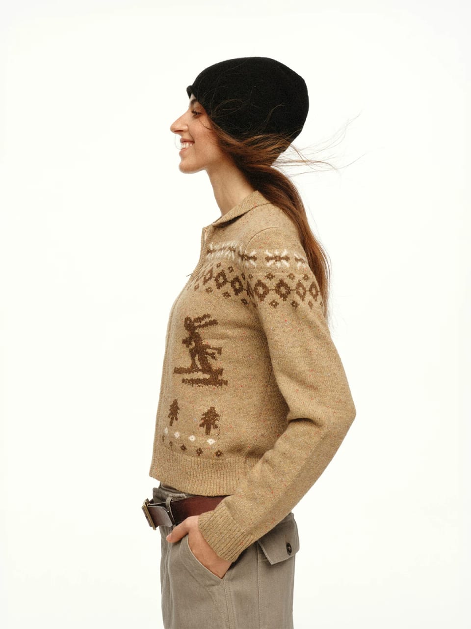 Fair Isle jacquard cardigan, Knitwear